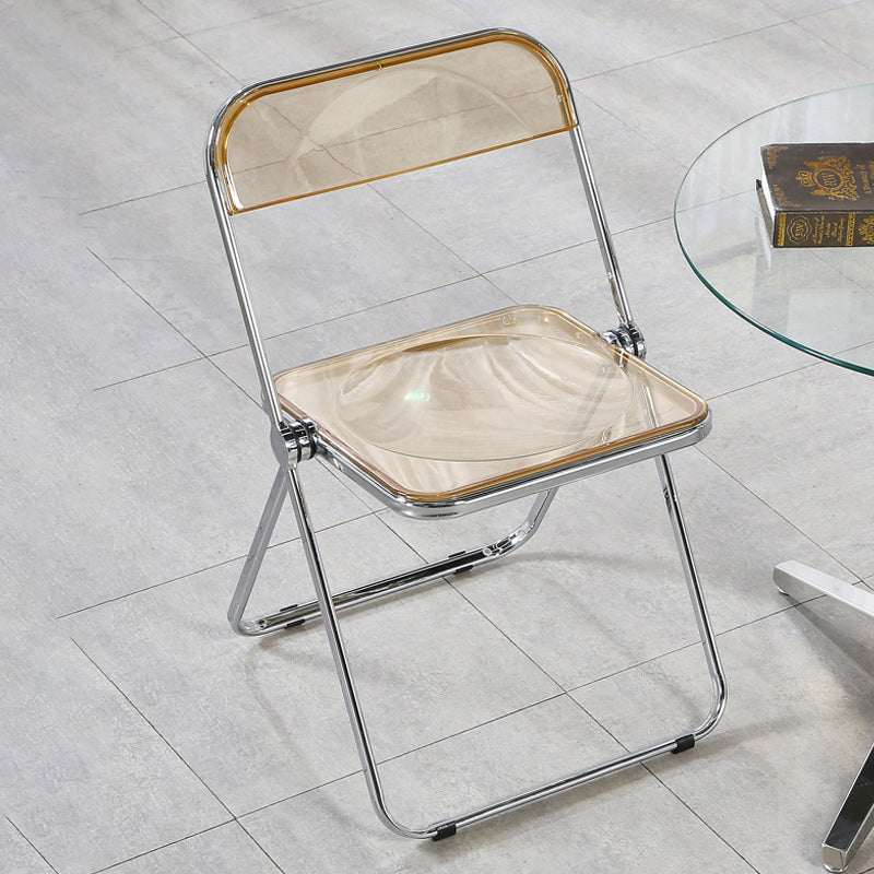 Sedia a polvere per interni acrilici contemporanei standard di colore solido con gambe