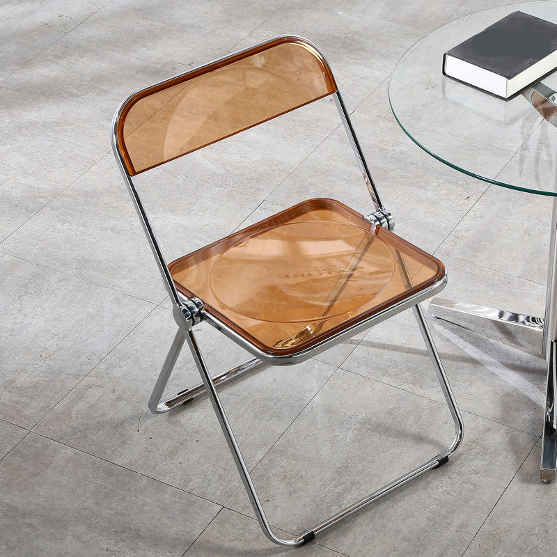 Sedia a polvere per interni acrilici contemporanei standard di colore solido con gambe