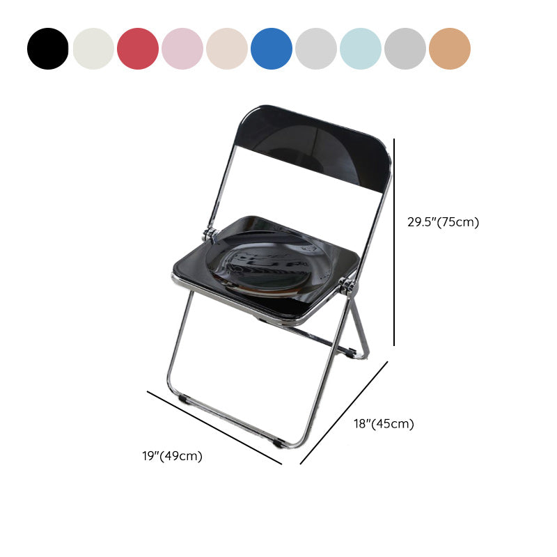 Sedia a polvere per interni acrilici contemporanei standard di colore solido con gambe