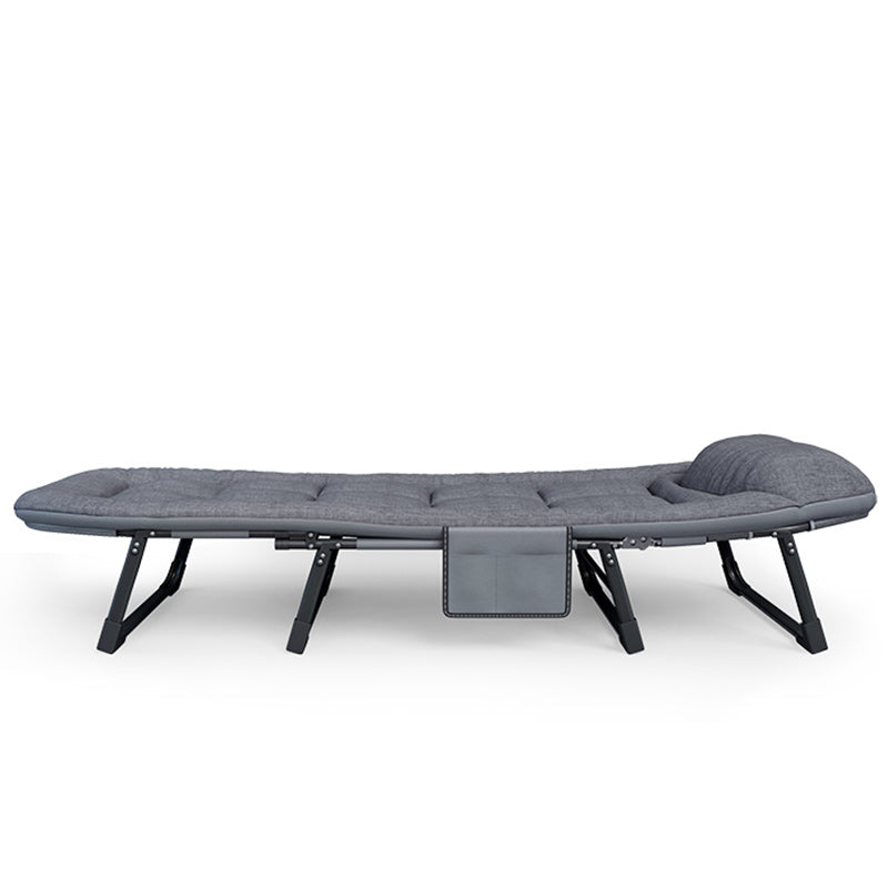 Sedia reclinabile al coperto di metallo contemporaneo standard di colore solido con gambe