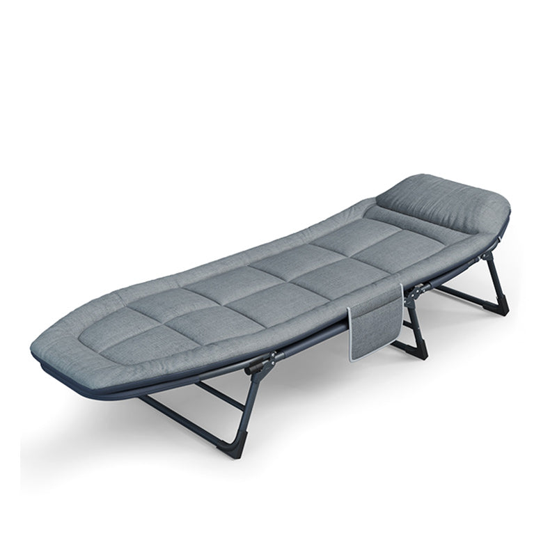 Sedia reclinabile al coperto di metallo contemporaneo standard di colore solido con gambe