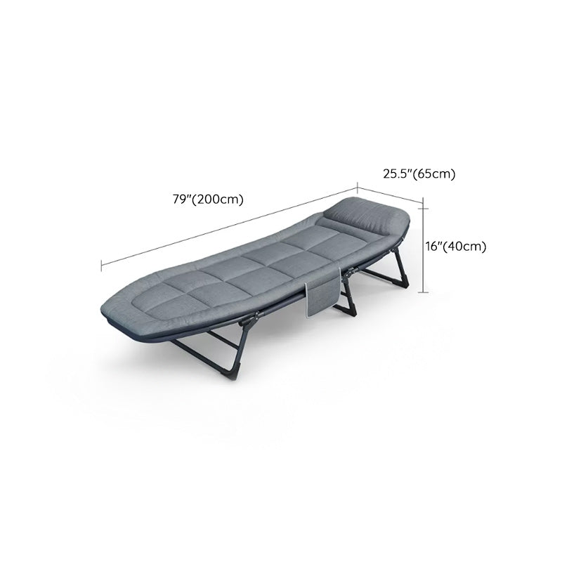 Sedia reclinabile al coperto di metallo contemporaneo standard di colore solido con gambe