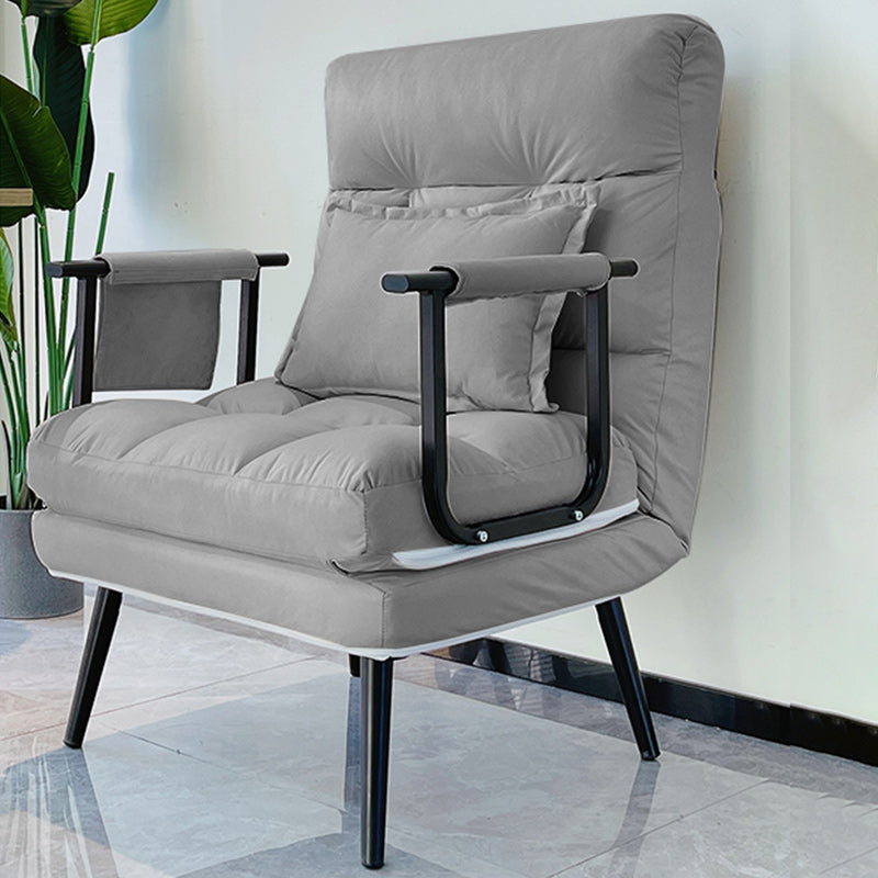 Contemporary Indoor Recliner Chair Solid Single Color Standard with Arm Dark Gray Clearhalo 'Chairs & Seating' 'furn' 'furn_recliners' 'Furniture' 'Living Room Furniture' 'Recliners' 7792376
