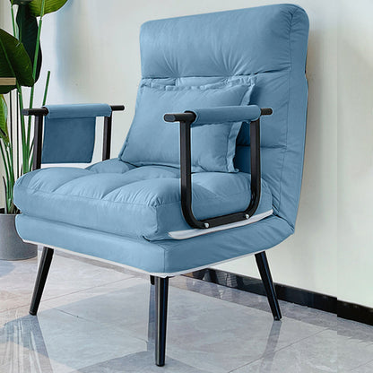 Contemporary Indoor Recliner Chair Solid Single Color Standard with Arm Lake Blue Clearhalo 'Chairs & Seating' 'furn' 'furn_recliners' 'Furniture' 'Living Room Furniture' 'Recliners' 7792378