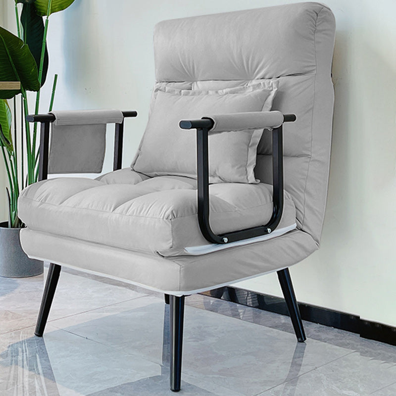 Contemporary Indoor Recliner Chair Solid Single Color Standard with Arm Light Grey Clearhalo 'Chairs & Seating' 'furn' 'furn_recliners' 'Furniture' 'Living Room Furniture' 'Recliners' 7792380