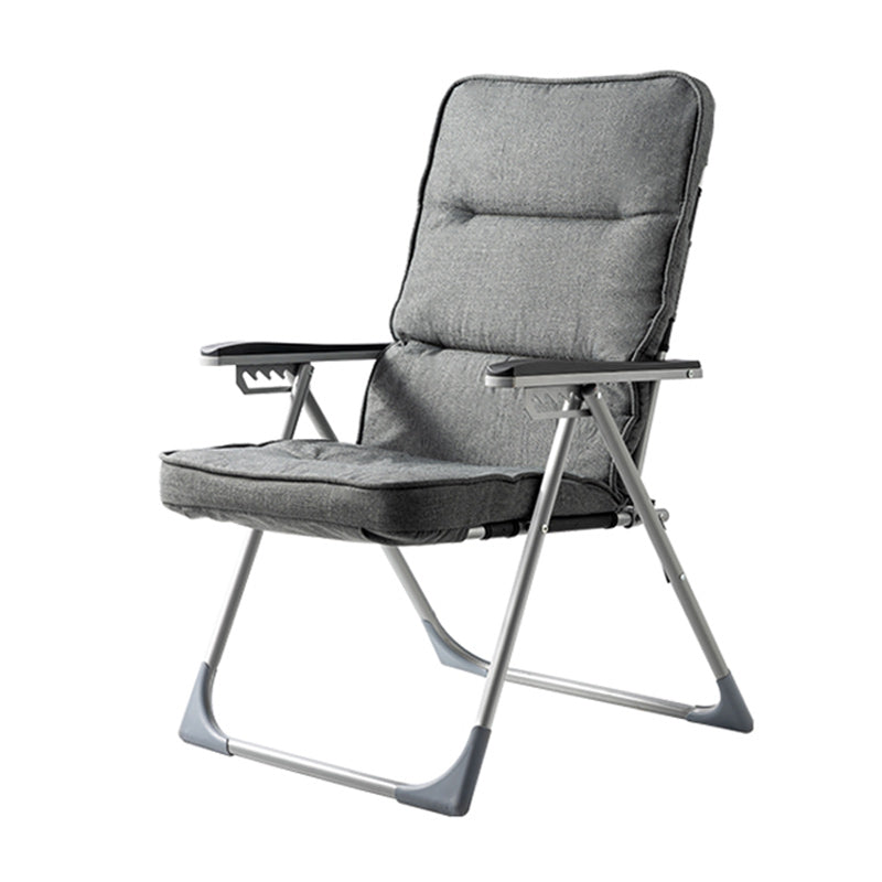 Contemporary Metal Indoor Ergonimic Recliner Position Lock Standard Linen Blend Clearhalo 'Chairs & Seating' 'furn' 'furn_recliners' 'Furniture' 'Living Room Furniture' 'Recliners' 7792421
