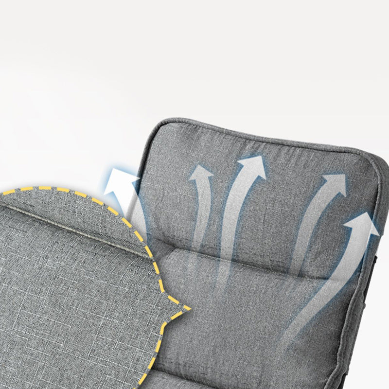 Contemporary Metal Indoor Ergonimic Recliner Position Lock Standard Linen Blend Clearhalo 'Chairs & Seating' 'furn' 'furn_recliners' 'Furniture' 'Living Room Furniture' 'Recliners' 7792425