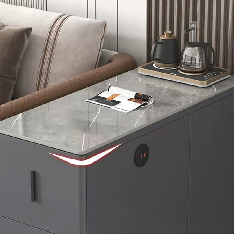 Contemporary Rectangle Sofa Side Accent Table with 2 Drawers Clearhalo 'Coffee & Accent Tables' 'End & Side Tables' 'end_side_tables' 'furn' 'furn_end_side_tables' 'Furniture' 'Living Room Furniture' 7792525