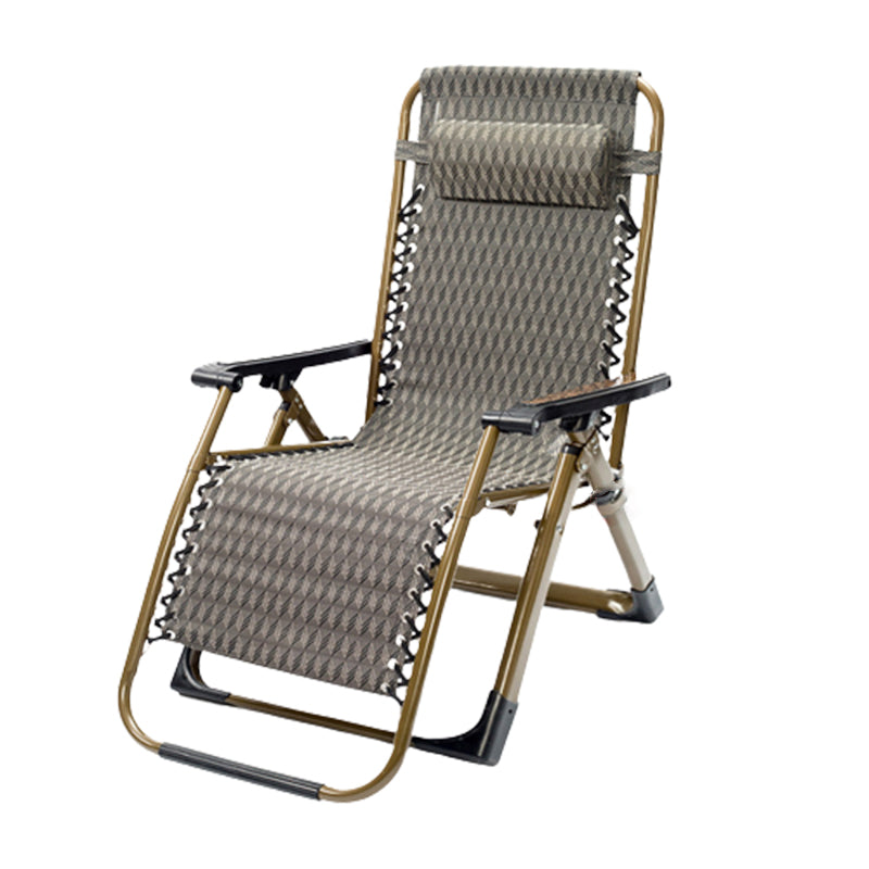 Zeitgenössische einzelne ergonimische Liege mit Beinen Metallmetallfarbe