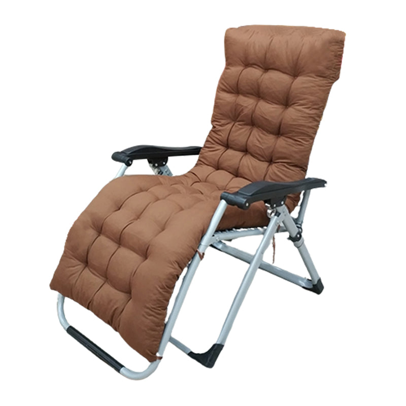 Metal Single Ergonimic Recliner with Arm Contemporary Standard (No Motion) Recliner & Cushion Brown Clearhalo 'Chairs & Seating' 'furn' 'furn_recliners' 'Furniture' 'Living Room Furniture' 'Recliners' 7792857