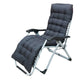 Metal Single Ergonimic Recliner with Arm Contemporary Standard (No Motion) Recliner & Cushion Silver Black Clearhalo 'Chairs & Seating' 'furn' 'furn_recliners' 'Furniture' 'Living Room Furniture' 'Recliners' 7792858