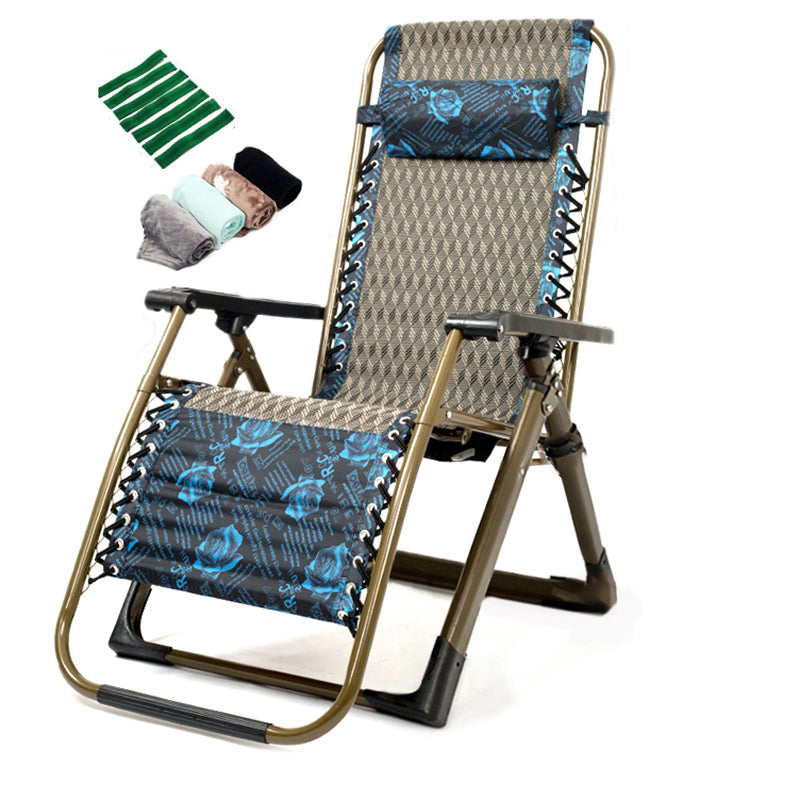 Metal Single Ergonimic Recliner with Arm Contemporary Standard (No Motion) Rocking Chair & Impregnated Bandage Blue Clearhalo 'Chairs & Seating' 'furn' 'furn_recliners' 'Furniture' 'Living Room Furniture' 'Recliners' 7792865