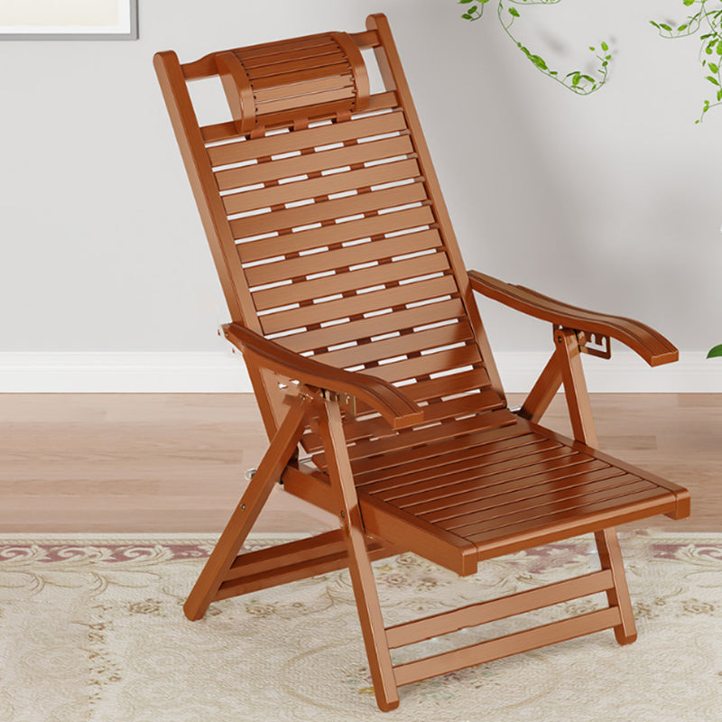 Contemporary Recliner Chair with Arms and Legs Position Lock Chair Deck Chair Brown Clearhalo 'Chairs & Seating' 'furn' 'furn_recliners' 'Furniture' 'Living Room Furniture' 'Recliners' 7792960