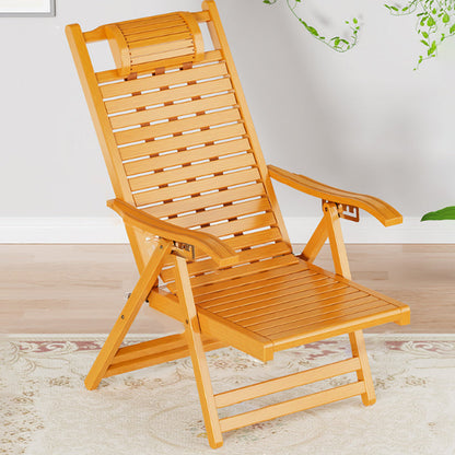 Contemporary Recliner Chair with Arms and Legs Position Lock Chair Deck Chair Wood Clearhalo 'Chairs & Seating' 'furn' 'furn_recliners' 'Furniture' 'Living Room Furniture' 'Recliners' 7792961