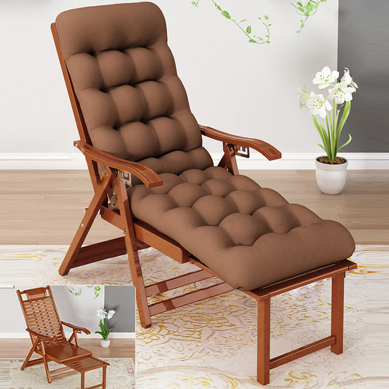 Contemporary Recliner Chair with Arms and Legs Position Lock Chair Recliner & Cushion & Ottoman Brown Clearhalo 'Chairs & Seating' 'furn' 'furn_recliners' 'Furniture' 'Living Room Furniture' 'Recliners' 7792963