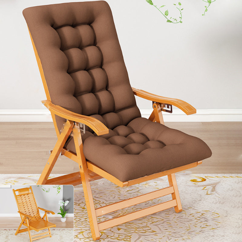 Contemporary Recliner Chair with Arms and Legs Position Lock Chair Recliner & Cushion Wood Clearhalo 'Chairs & Seating' 'furn' 'furn_recliners' 'Furniture' 'Living Room Furniture' 'Recliners' 7792964