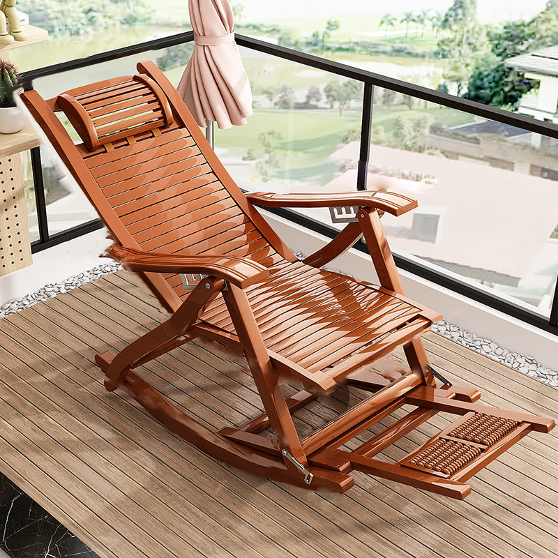 Contemporary Recliner Chair with Arms and Legs Position Lock Chair Rocking Chair Brown Clearhalo 'Chairs & Seating' 'furn' 'furn_recliners' 'Furniture' 'Living Room Furniture' 'Recliners' 7792966