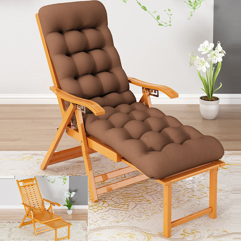 Contemporary Recliner Chair with Arms and Legs Position Lock Chair Recliner & Cushion & Ottoman Wood Clearhalo 'Chairs & Seating' 'furn' 'furn_recliners' 'Furniture' 'Living Room Furniture' 'Recliners' 7792975