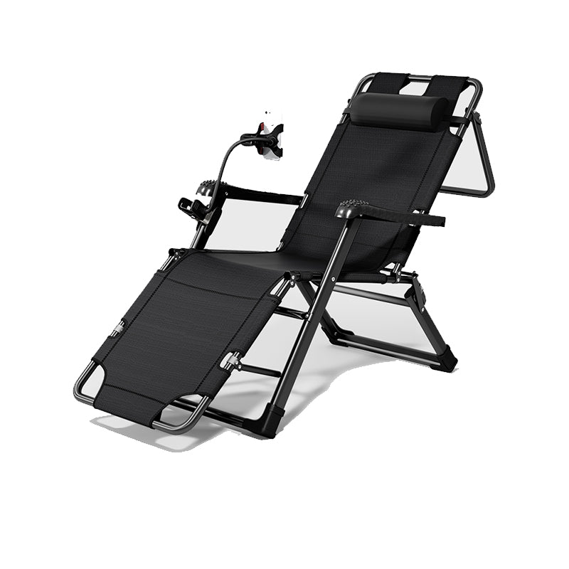 Contemporary Position Lock Standard Recliner with Independent Foot Movement Recliner & Mobile Phone Support & Head Support Black Twill Clearhalo 'Chairs & Seating' 'furn' 'furn_recliners' 'Furniture' 'Living Room Furniture' 'Recliners' 7793122