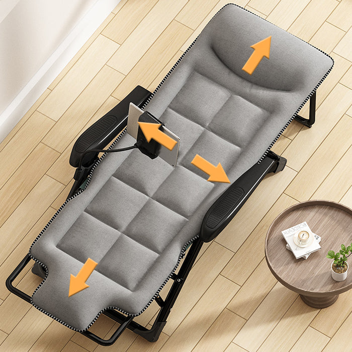 Ergonimic Recliner in Contemporary Black Metal Base with Tufted Back Clearhalo 'Chairs & Seating' 'furn' 'furn_recliners' 'Furniture' 'Living Room Furniture' 'Recliners' 7793135