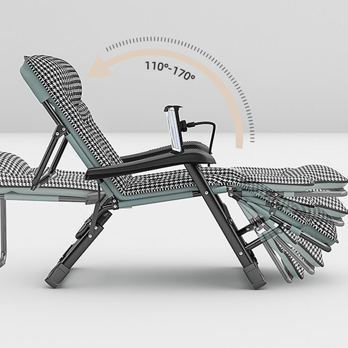 Ergonimic Recliner in Contemporary Black Metal Base with Tufted Back Clearhalo 'Chairs & Seating' 'furn' 'furn_recliners' 'Furniture' 'Living Room Furniture' 'Recliners' 7793137