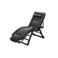 Ergonimic Recliner in Contemporary Black Metal Base with Tufted Back Recliner & Cushion & Head Support & Support Rod Dark Gray Clearhalo 'Chairs & Seating' 'furn' 'furn_recliners' 'Furniture' 'Living Room Furniture' 'Recliners' 7793146