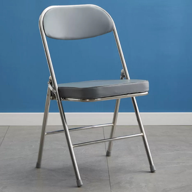 Contemporary Solid Color Standard Recliner Metal Single with Legs Faux Leather Gray Clearhalo 'Chairs & Seating' 'furn' 'furn_recliners' 'Furniture' 'Living Room Furniture' 'Recliners' 7793476