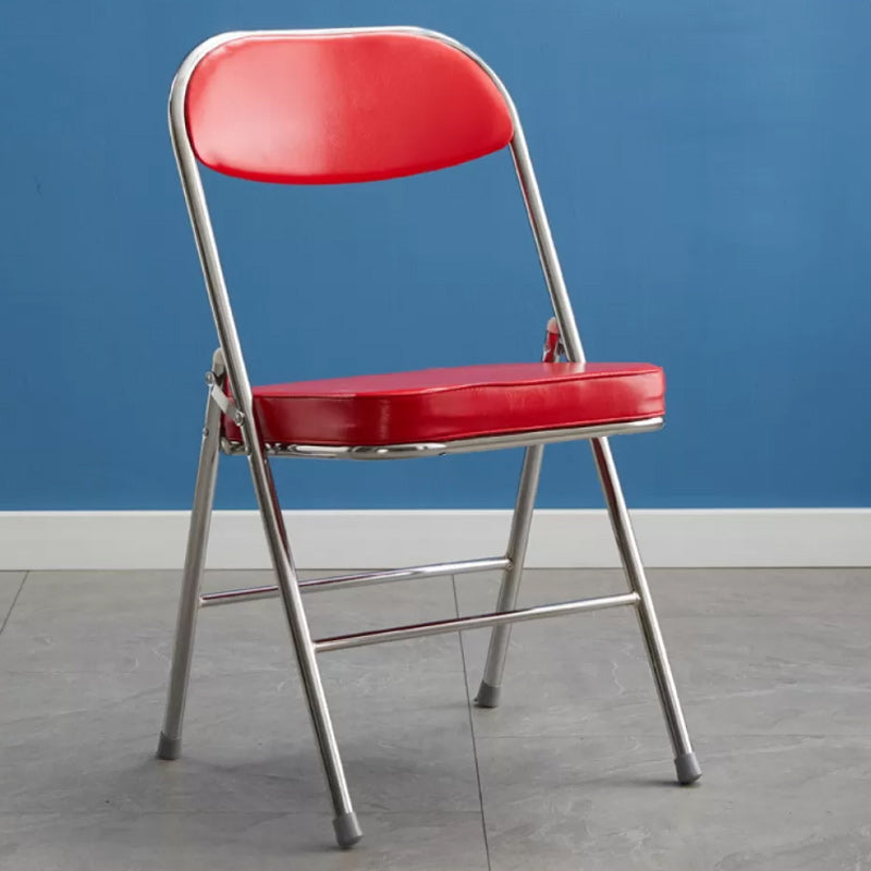 Contemporary Solid Color Standard Recliner Metal Single with Legs Faux Leather Red Clearhalo 'Chairs & Seating' 'furn' 'furn_recliners' 'Furniture' 'Living Room Furniture' 'Recliners' 7793480