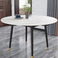 White Contemporary Rectangular and Round Easy Folding Dining Table Round Clearhalo 'Dining Tables & Seating' 'Dining Tables' 'dining_table' 'furn' 'furn_dining_table' 'Furniture' 'Kitchen & Dining Furniture' 7793509