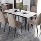 White Contemporary Rectangular and Round Easy Folding Dining Table Clearhalo 'Dining Tables & Seating' 'Dining Tables' 'dining_table' 'furn' 'furn_dining_table' 'Furniture' 'Kitchen & Dining Furniture' 7793512
