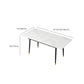 White Contemporary Rectangular and Round Easy Folding Dining Table Clearhalo 'Dining Tables & Seating' 'Dining Tables' 'dining_table' 'furn' 'furn_dining_table' 'Furniture' 'Kitchen & Dining Furniture' 7793520
