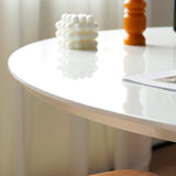 White Modern Round Stone Tabletop Dining Table with Tulip Base Clearhalo 'Dining Tables & Seating' 'Dining Tables' 'dining_table' 'furn' 'furn_dining_table' 'Furniture' 'Kitchen & Dining Furniture' 7793545