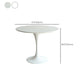 White Modern Round Stone Tabletop Dining Table with Tulip Base Clearhalo 'Dining Tables & Seating' 'Dining Tables' 'dining_table' 'furn' 'furn_dining_table' 'Furniture' 'Kitchen & Dining Furniture' 7793553