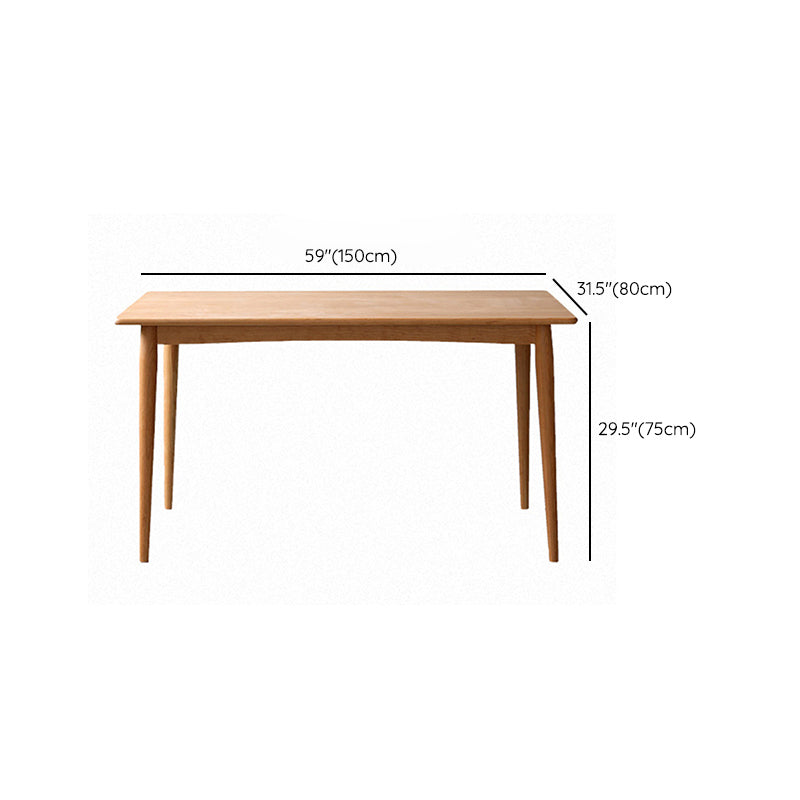 Modern Rectangular Solid Wood Tabletop Dining Table with 4 Legs Clearhalo 'Dining Tables & Seating' 'Dining Tables' 'dining_table' 'furn' 'furn_dining_table' 'Furniture' 'Kitchen & Dining Furniture' 7793597