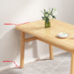 Contemporary Rectangular Wooden Dining Table with Stainless Steel Trestle Clearhalo 'Dining Tables & Seating' 'Dining Tables' 'dining_table' 'furn' 'furn_dining_table' 'Furniture' 'Kitchen & Dining Furniture' 7793609