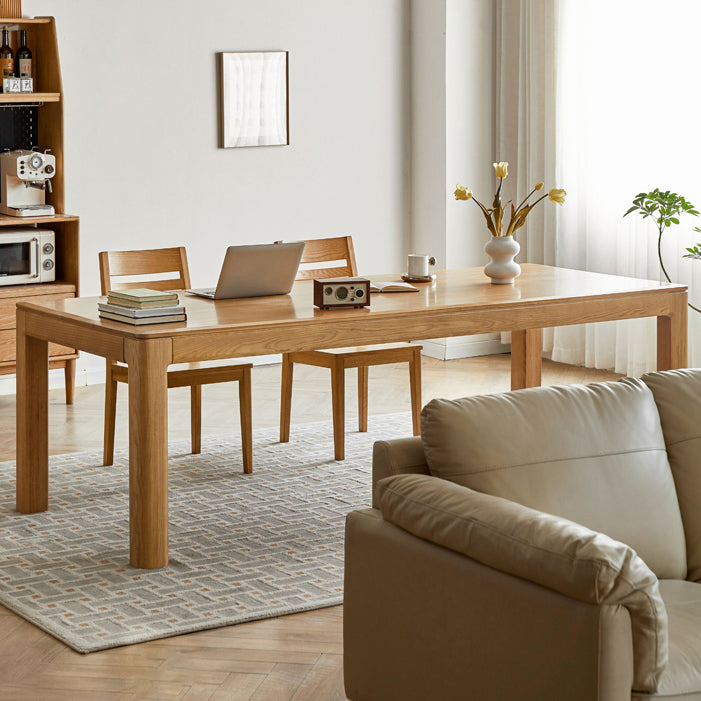 Contemporary Rectangular Solid Wood Dining Table with 4 Foot Clearhalo 'Dining Tables & Seating' 'Dining Tables' 'dining_table' 'furn' 'furn_dining_table' 'Furniture' 'Kitchen & Dining Furniture' 7793617