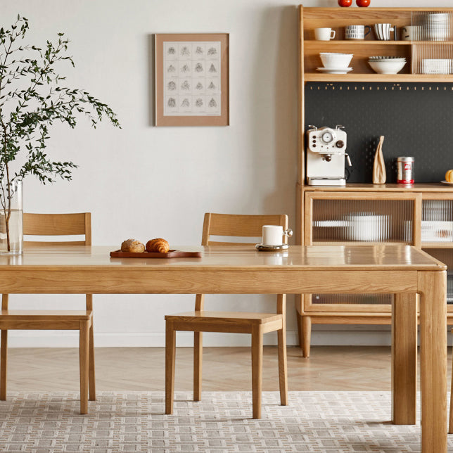 Contemporary Rectangular Solid Wood Dining Table with 4 Foot Clearhalo 'Dining Tables & Seating' 'Dining Tables' 'dining_table' 'furn' 'furn_dining_table' 'Furniture' 'Kitchen & Dining Furniture' 7793619