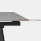 Modern White Rectangular Stone Dining Table with 4 Steel Foot