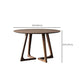 Modern Round Brown Rubberwood Dining Table with Double Pedestal Clearhalo 'Dining Tables & Seating' 'Dining Tables' 'dining_table' 'furn' 'furn_dining_table' 'Furniture' 'Kitchen & Dining Furniture' 7793666