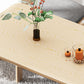 Contemporary Rectangular Wooden Dining Table with 4 Metal Foot Clearhalo 'Dining Tables & Seating' 'Dining Tables' 'dining_table' 'furn' 'furn_dining_table' 'Furniture' 'Kitchen & Dining Furniture' 7793707