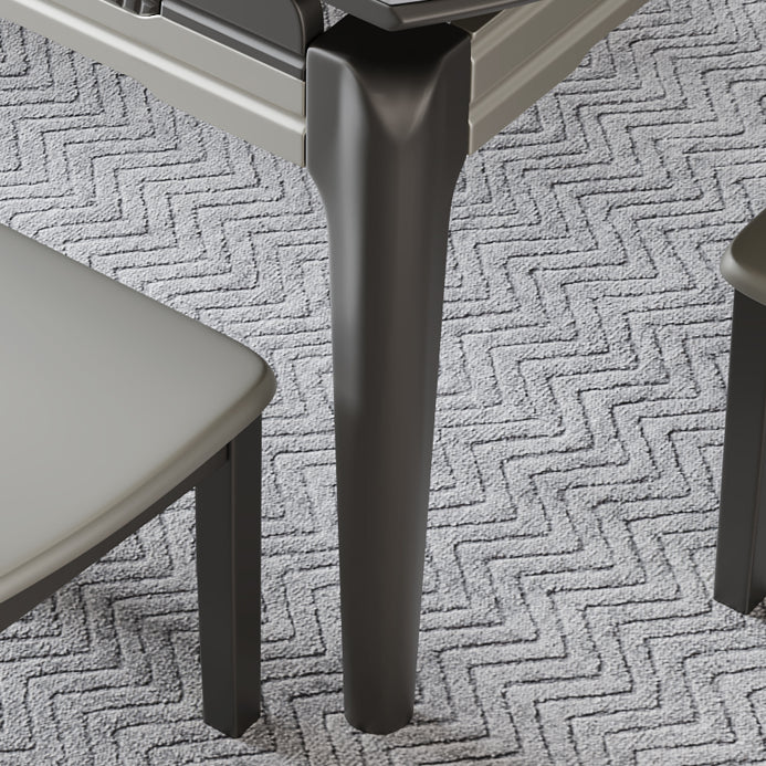 1/5/7/9 Pieces White Stainless Steel Top Dining Set for Home