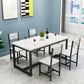 1/2/3/5 piezas de forma rectangular mesa de comedor y silla