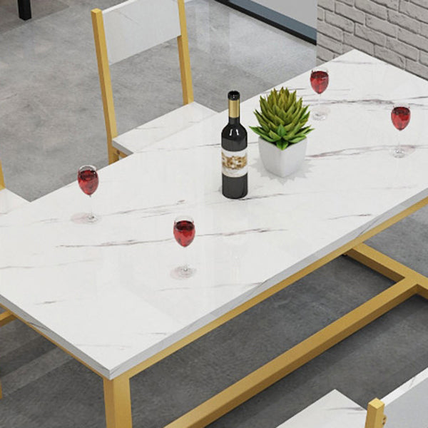 1/2/3/5 piezas de forma rectangular mesa de comedor y silla