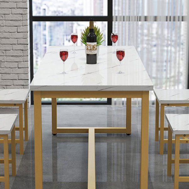 1/2/3/5 piezas de forma rectangular mesa de comedor y silla