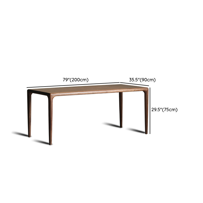 1/4/5ピースソリッドウッドダイニングルームテーブルと茶色の椅子セット