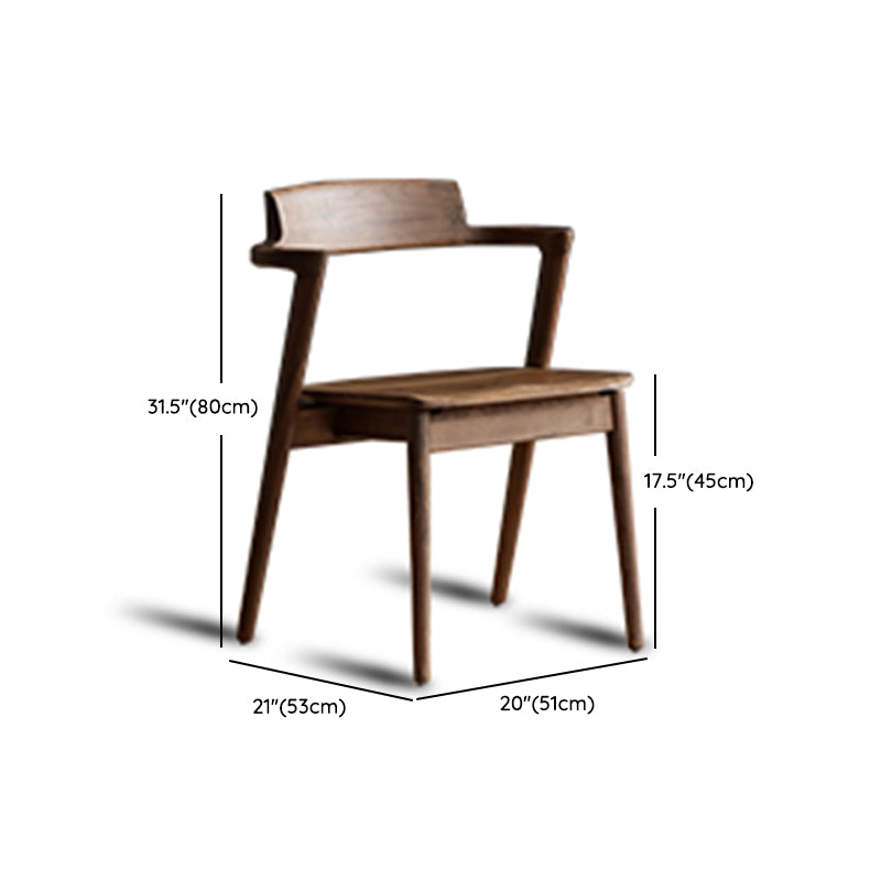 1/4/5ピースソリッドウッドダイニングルームテーブルと茶色の椅子セット
