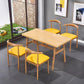 Manufactured Wood 3/5 Pcs Dinette Set with Matte Finish Dining Table and Chairs