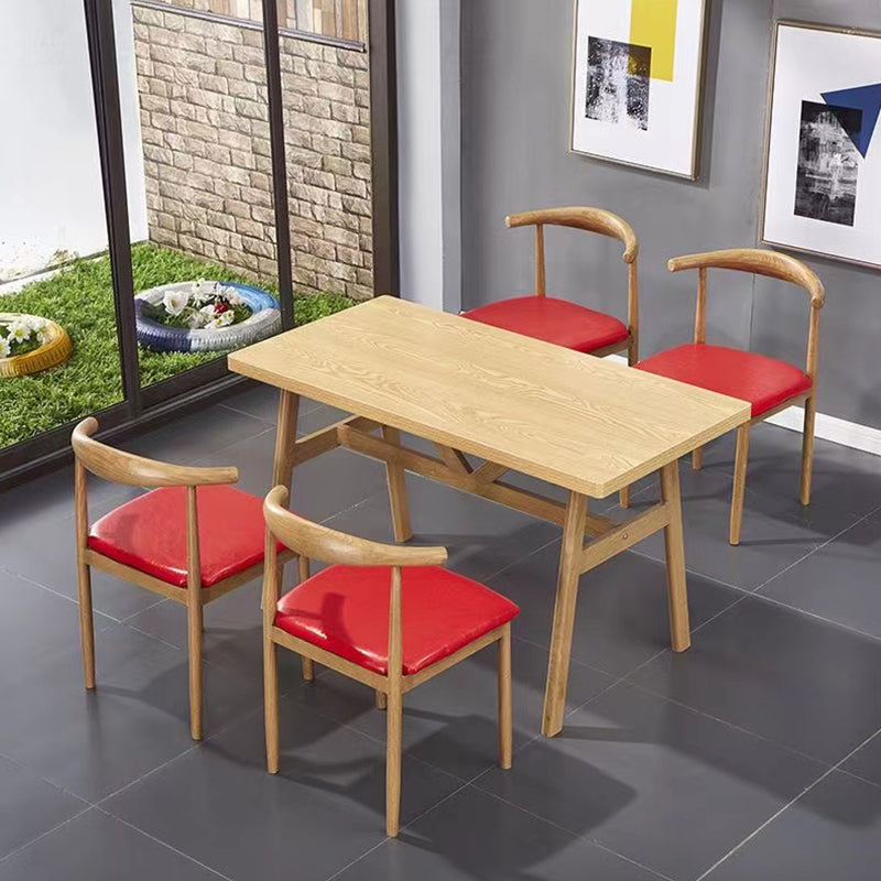 Manufactured Wood 3/5 Pcs Dinette Set with Matte Finish Dining Table and Chairs