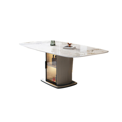 1/5/7 pezzi set da pranzo in pietra sinterizzato moderno con spazio