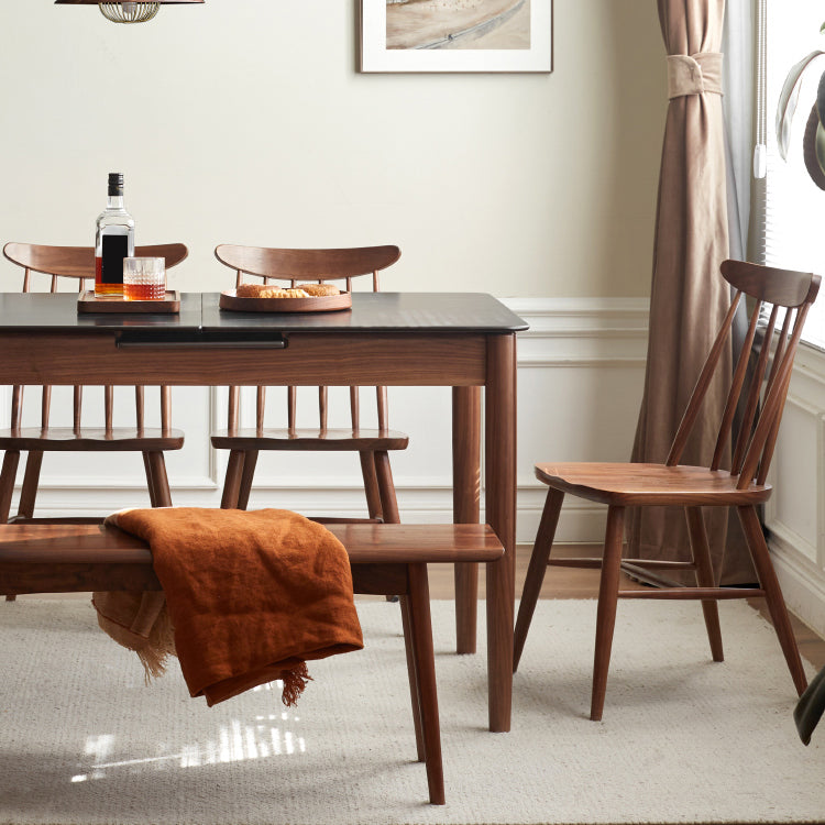 Sedie da pranzo a bracciale senza aree con legno contemporaneo (set di 1/2/4/6/8)